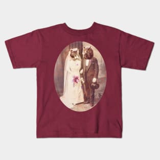 Owl and Pussycat Wedding purple Kids T-Shirt